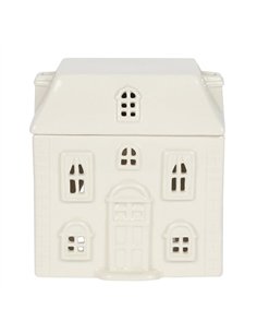 White Ceramic House Oil Burner CR_01620