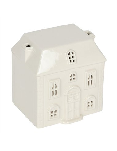 White Ceramic House Oil Burner CR_01620