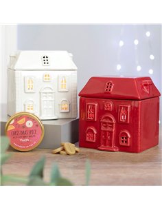 White Ceramic House Oil Burner CR_01620 2