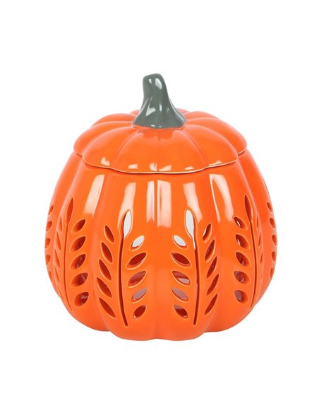 Orange Leaf Cut Out Pumpkin Oil Burner and Wax Warmer DY_22426 - pic 139290 | FastDaddyshop