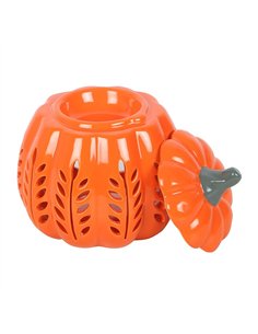 Orange Leaf Cut Out Pumpkin Oil Burner and Wax Warmer DY_22426