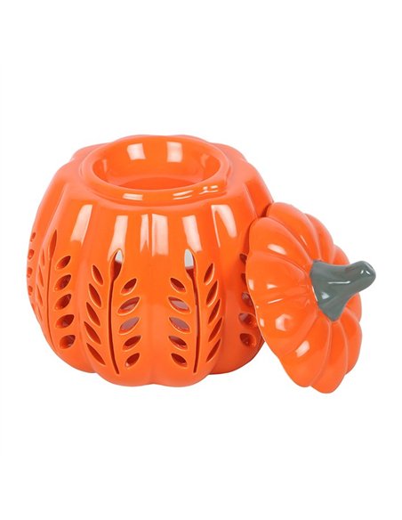 Orange Leaf Cut Out Pumpkin Oil Burner and Wax Warmer DY_22426 - pic 139291 | FastDaddyshop