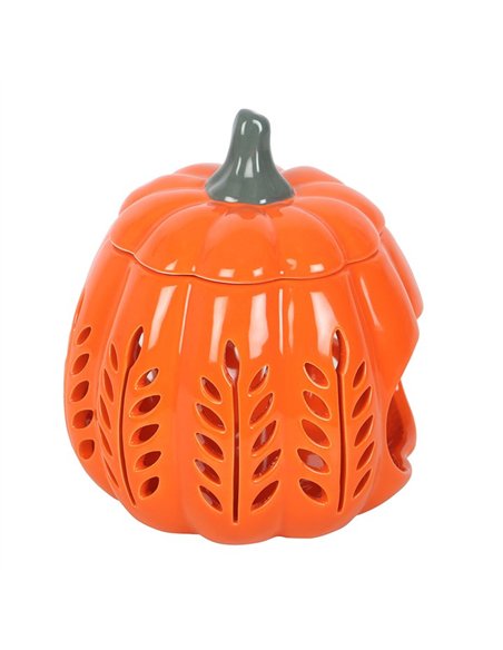 Orange Leaf Cut Out Pumpkin Oil Burner and Wax Warmer DY_22426 - pic 139292 | FastDaddyshop