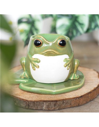 Frog Shaped Oil Burner on Lily Pad EF_49124