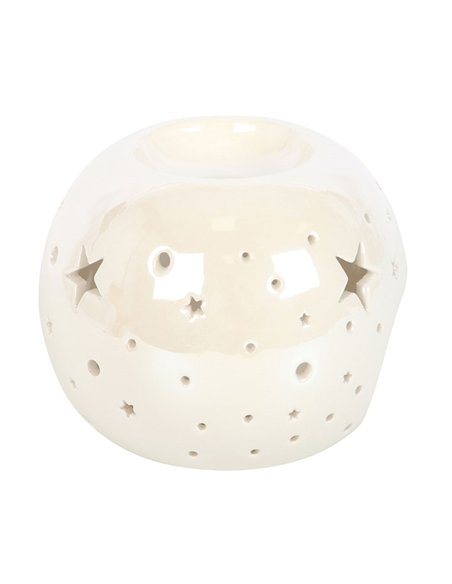 White Iridescent Star Oil Burner and Wax Warmer ER_45925 - pic 139320 | FastDaddyshop