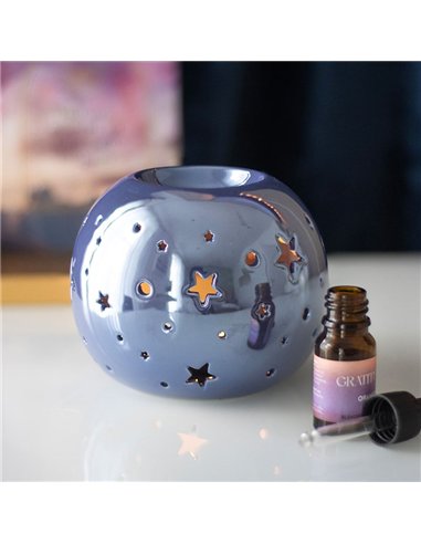 Purple Iridescent Star Oil Burner and Wax Warmer ER_46025