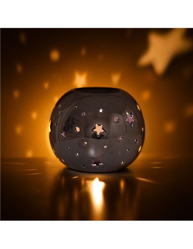 Purple Iridescent Star Oil Burner and Wax Warmer ER_46025