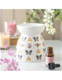 Floral Bug Print Oil Burner and Wax Warmer FB_00226 2
