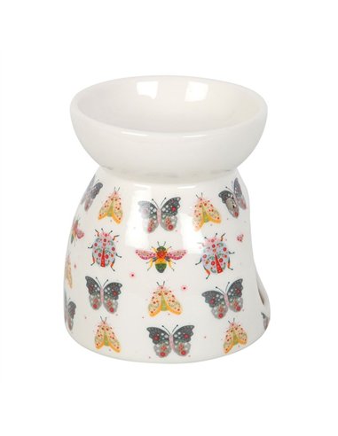 Floral Bug Print Oil Burner and Wax Warmer FB_00226