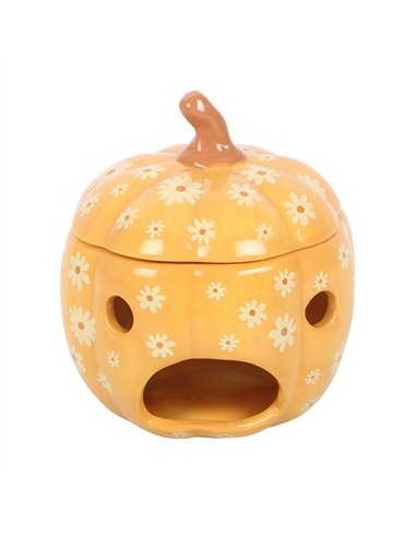 Groovy Floral Pumpkin Oil Burner GR_74225