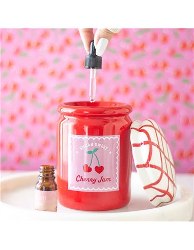 Cherry Jam Jar Oil Burner and Wax Warmer LS_32725