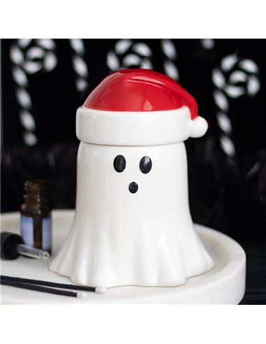 Ghost with Santa Hat Oil Burner and Wax Warmer ME_27326