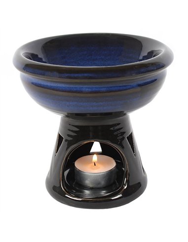 Deep Bowl Blue Oil Burner and Wax Warmer OB_04722