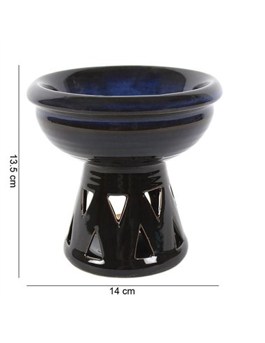 Deep Bowl Blue Oil Burner and Wax Warmer OB_04722