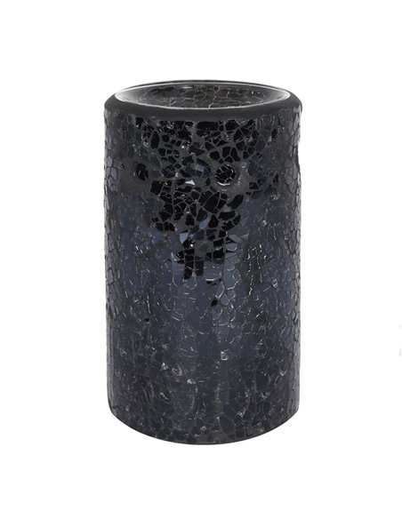 Black Crackle Glass Pillar Oil Burner and Wax Warmer OB_11438 - pic 139528 | FastDaddyshop