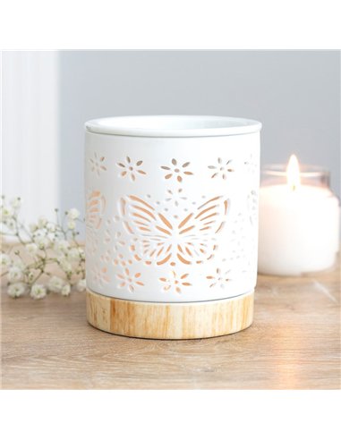 Matte Ceramic Butterfly Oil Burner OB_19927
