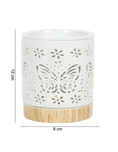 Matte Ceramic Butterfly Oil Burner OB_19927