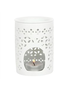 White Matte Cut Out Oil Burner  OB_20227