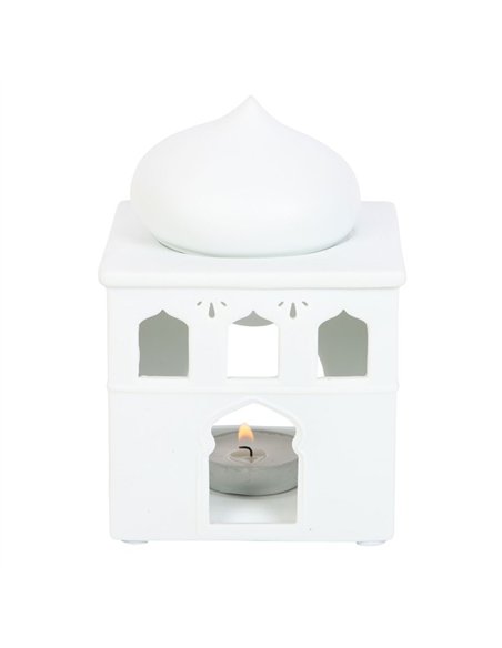 Off White Mosque Oil Burner and Incense Cone Holder OB_21424 - pic 139554 | FastDaddyshop