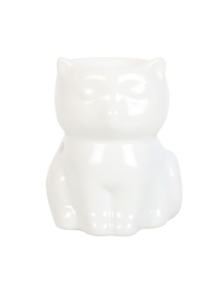 Shiny White Cat Oil Burner OB_21524 - pic 139559 | FastDaddyshop