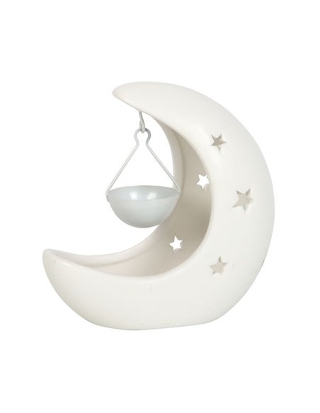 White Crescent Moon Hanging Oil Burner OB_21924 - pic 139577 | FastDaddyshop