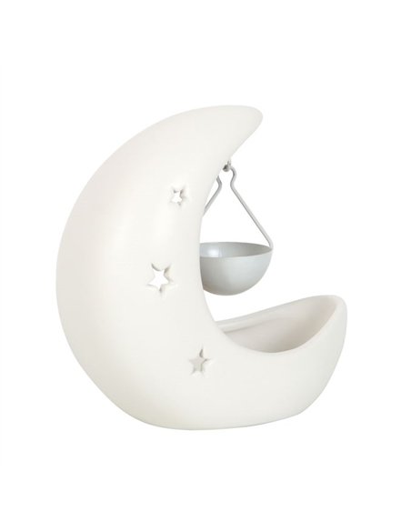 White Crescent Moon Hanging Oil Burner OB_21924 - pic 139578 | FastDaddyshop