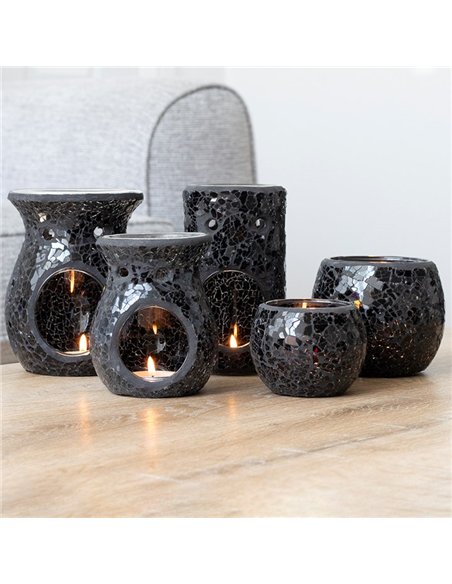 Large Black Crackle Oil Burner and Wax Warmer OB_23638 - pic 139607 | FastDaddyshop