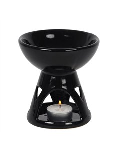 Black Deep Bowl Oil Burner and Wax Warmer OB_27338