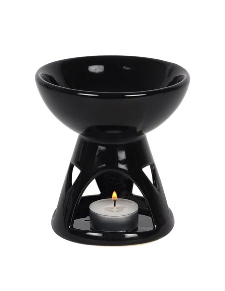 Black Deep Bowl Oil Burner and Wax Warmer OB_27338 - pic 139611 | FastDaddyshop