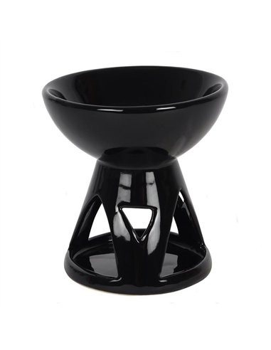 Black Deep Bowl Oil Burner and Wax Warmer OB_27338