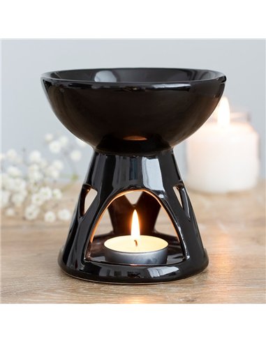 Black Deep Bowl Oil Burner and Wax Warmer OB_27338