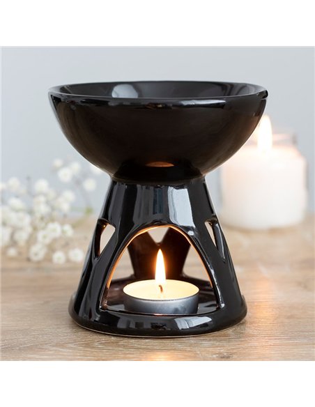 Black Deep Bowl Oil Burner and Wax Warmer OB_27338 - pic 139614 | FastDaddyshop