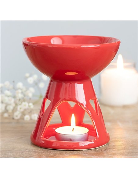 Red Deep Bowl Oil Burner and Wax Warmer OB_27538 - pic 139618 | FastDaddyshop