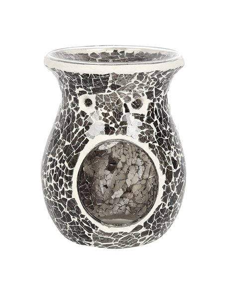 Large Gunmetal Grey Crackle Oil Burner and Wax Warmer OB_31431 - pic 139621 | FastDaddyshop