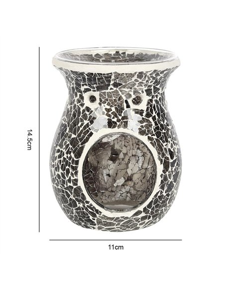Large Gunmetal Grey Crackle Oil Burner and Wax Warmer OB_31431 - pic 139623 | FastDaddyshop