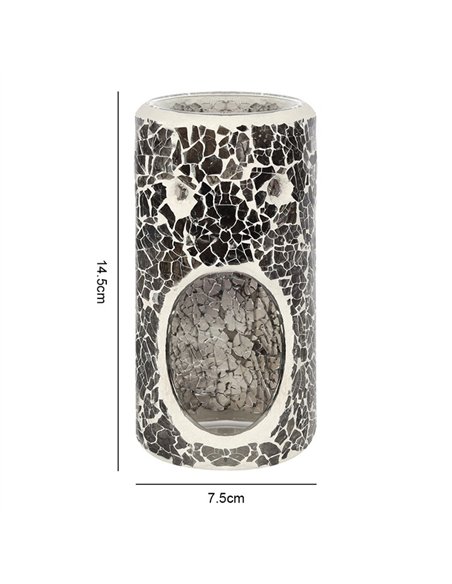 Pillar Gunmetal Grey Crackle Oil Burner and Wax Warmer OB_31531 - pic 139628 | FastDaddyshop