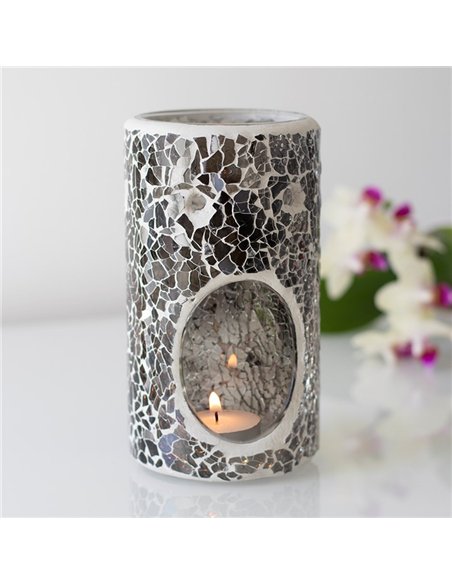 Pillar Gunmetal Grey Crackle Oil Burner and Wax Warmer OB_31531 - pic 139629 | FastDaddyshop