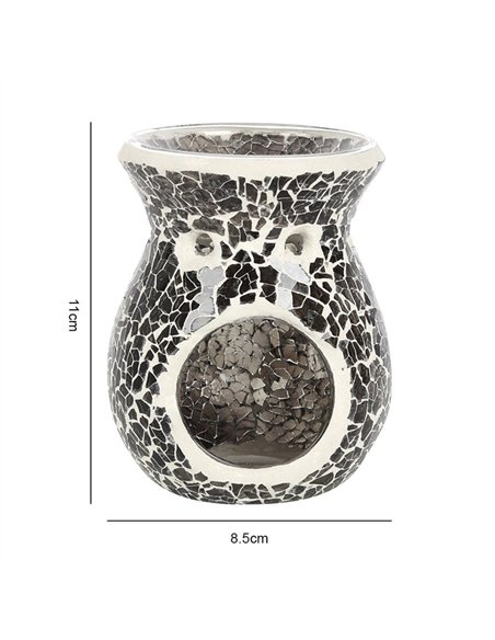 Small Gunmetal Grey Crackle Oil Burner and Wax Warmer OB_31631 - pic 139633 | FastDaddyshop