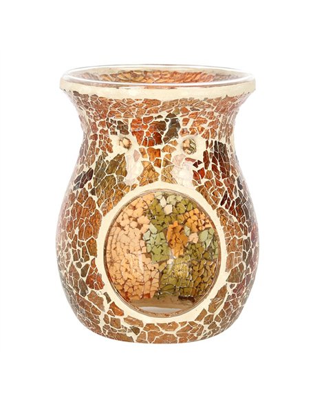 Large Brown Crackle Oil Burner and Wax Warmer OB_32031 - pic 139636 | FastDaddyshop