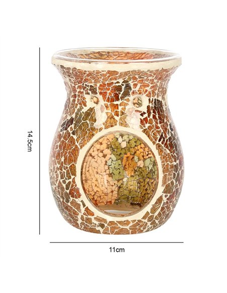 Large Brown Crackle Oil Burner and Wax Warmer OB_32031 - pic 139638 | FastDaddyshop