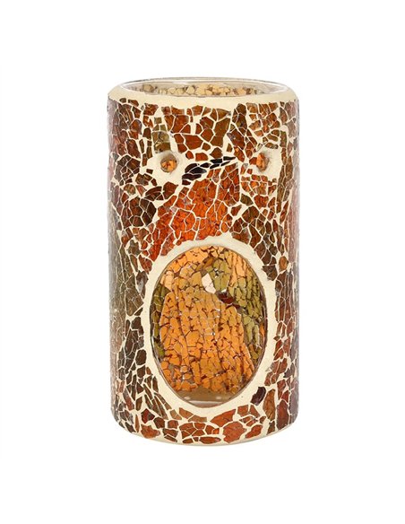 Pillar Brown Crackle Oil Burner and Wax Warmer OB_32131 - pic 139641 | FastDaddyshop