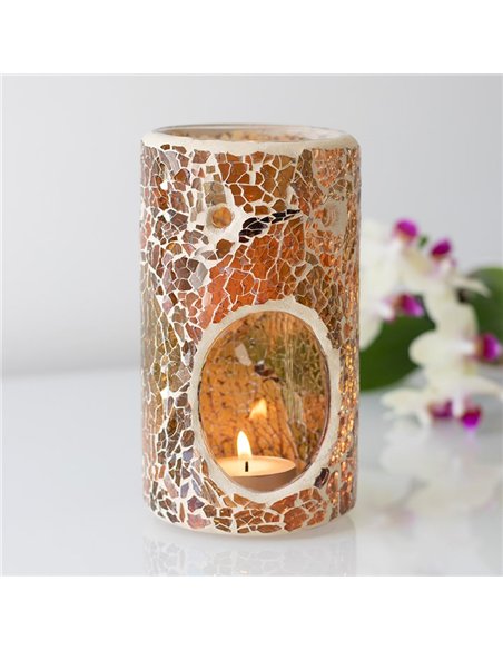 Pillar Brown Crackle Oil Burner and Wax Warmer OB_32131 - pic 139644 | FastDaddyshop