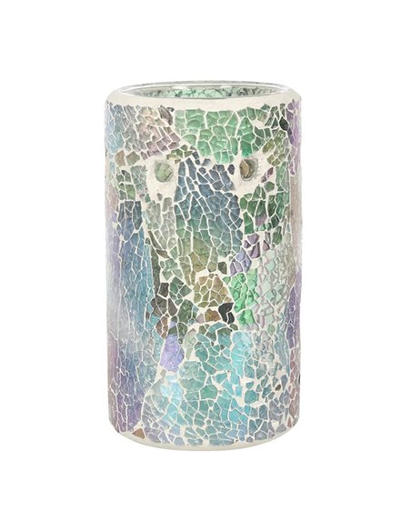 Pillar Light Blue Iridescent Crackle Oil Burner and Wax Warmer OB_32431 - pic 139657 | FastDaddyshop