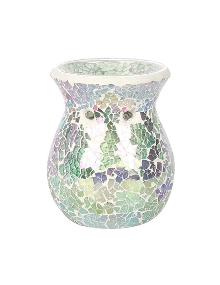 Small Light Blue Iridescent Crackle Oil Burner and Wax Warmer OB_32531 - pic 139662 | FastDaddyshop