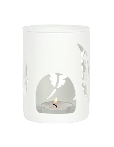 White Feather Cut Out Oil Burner OB_34530