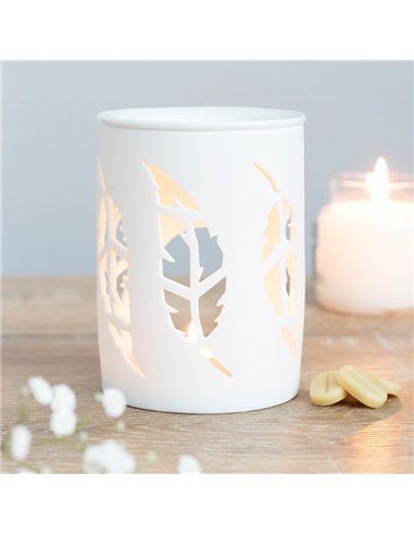 White Feather Cut Out Oil Burner OB_34530