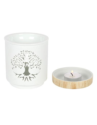 White Tree of Life Cut Out Oil Burner OB_34730