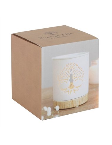 White Tree of Life Cut Out Oil Burner OB_34730