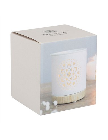 White Mandala Cut Out Oil Burner OB_34830