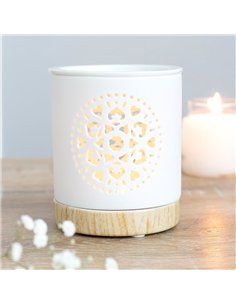 White Mandala Cut Out Oil Burner OB_34830 2
